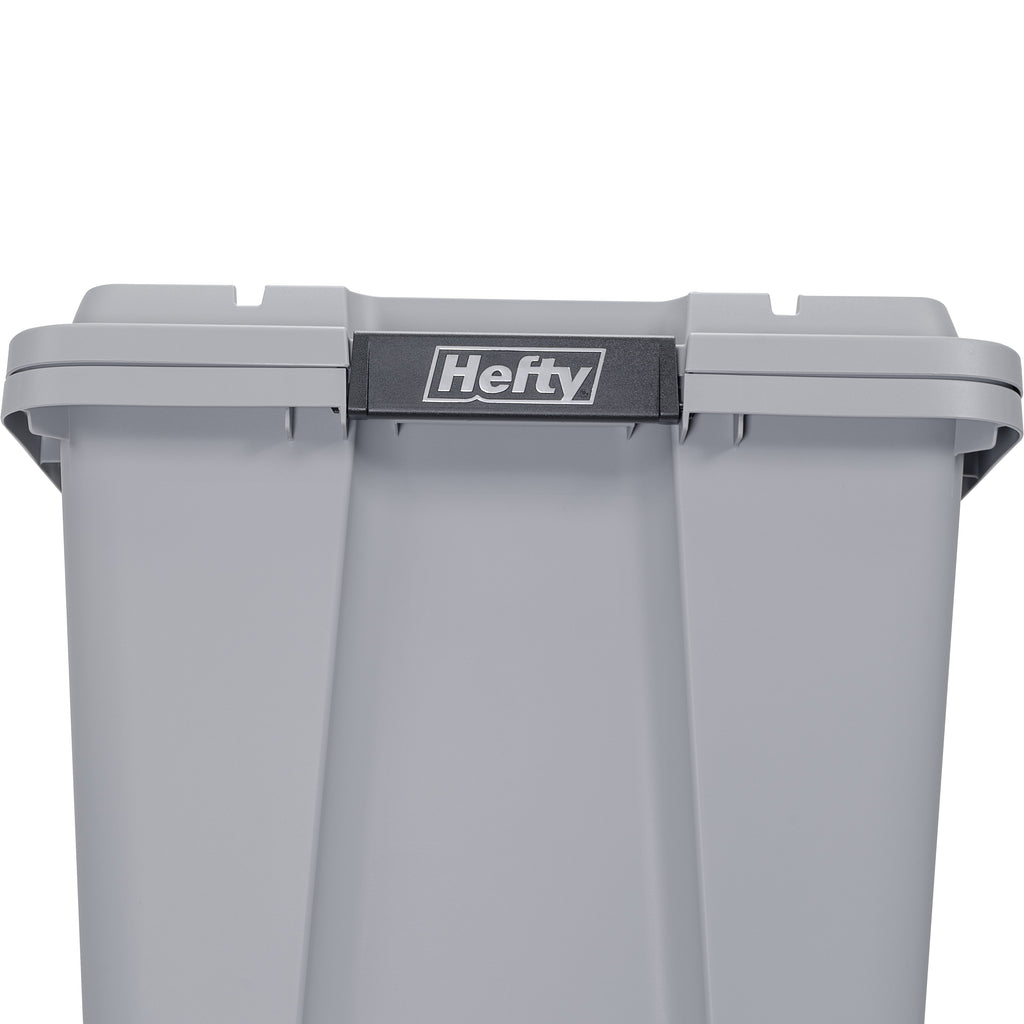 Hefty 18 gal Max Pro Plastic Utility Storage Tote, Gray, 6 Pack