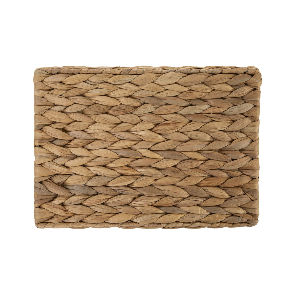 (2 pack) Better Homes & Gardens Large Water Hyacinth Decorative Storage Basket with Handles, 14 in x 11 in x 8.5 in