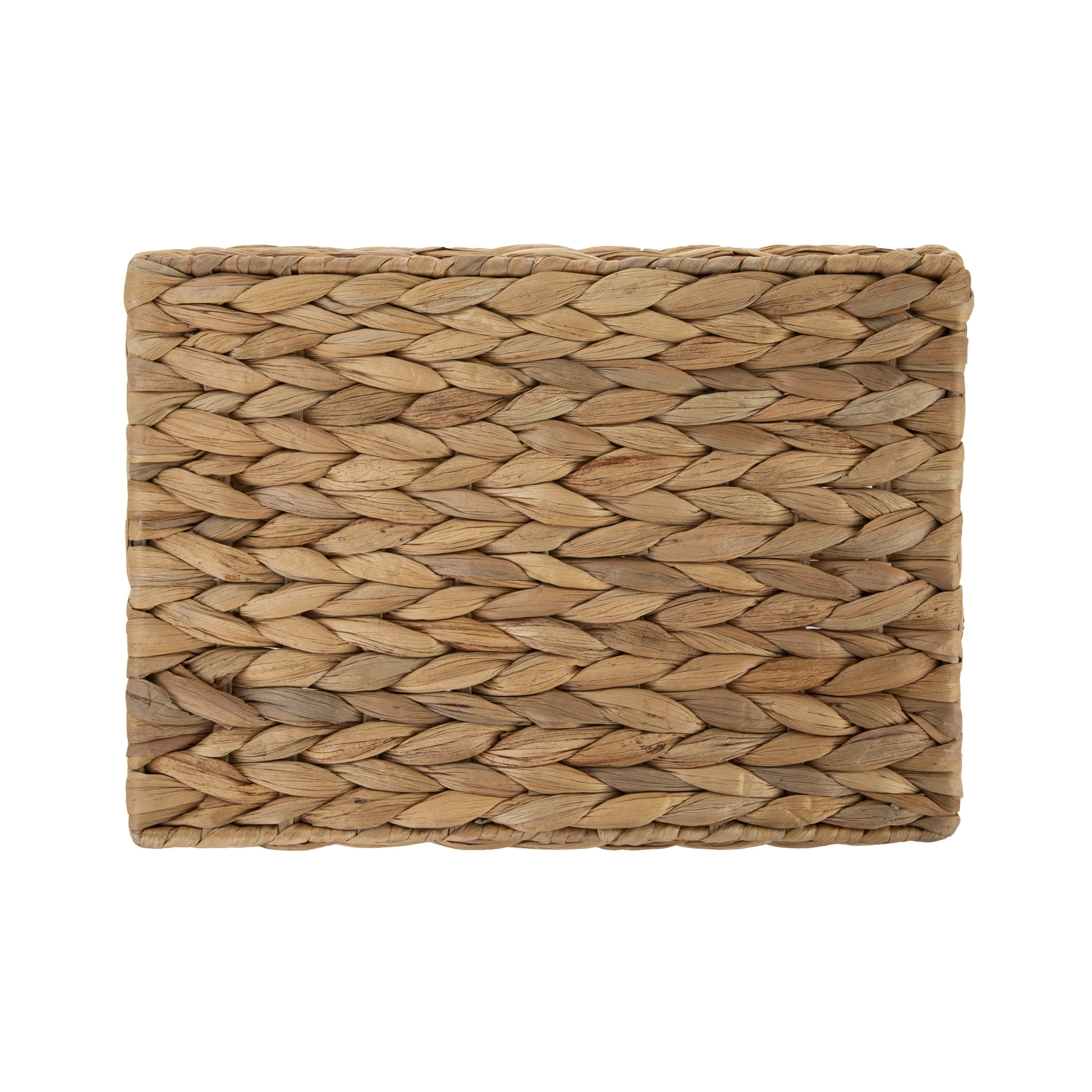 (2 pack) Better Homes & Gardens Large Water Hyacinth Decorative Storage Basket with Handles, 14 in x 11 in x 8.5 in