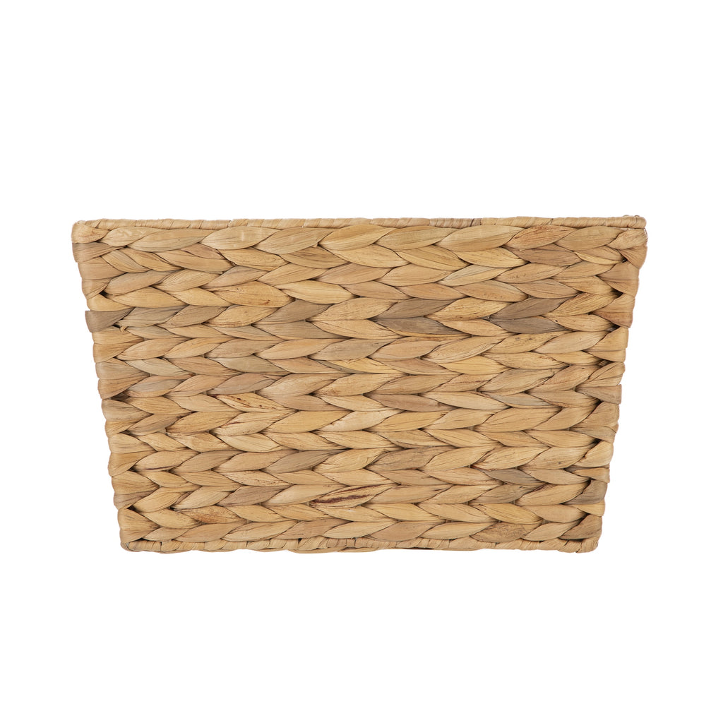 (2 pack) Better Homes & Gardens Large Water Hyacinth Decorative Storage Basket with Handles, 14 in x 11 in x 8.5 in